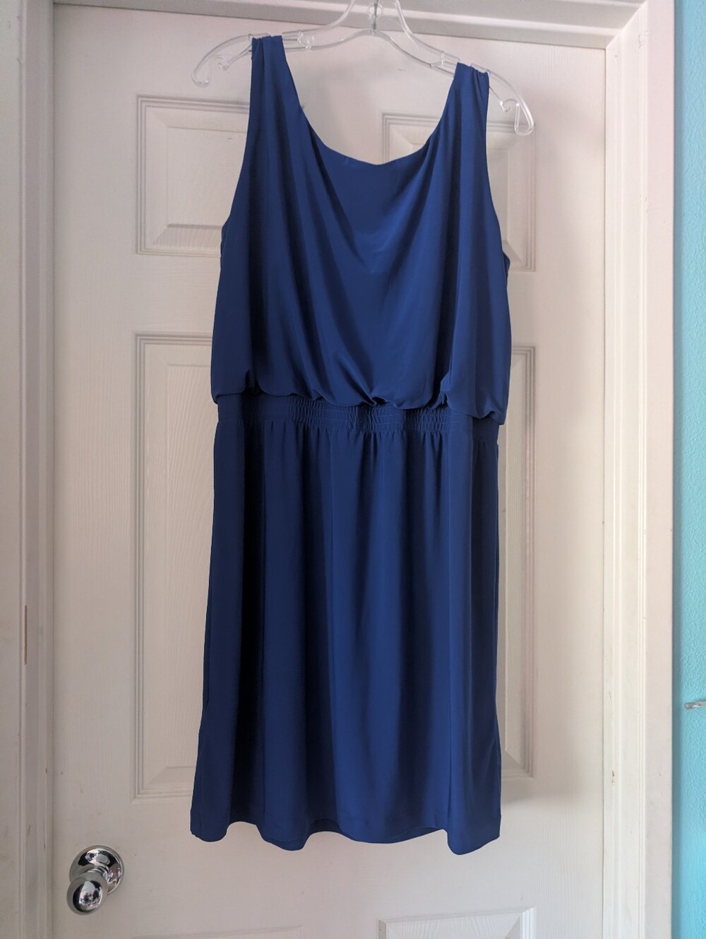 18 RN Studio - Royal Blue Draped Tank Dress - Picture 2 of 3